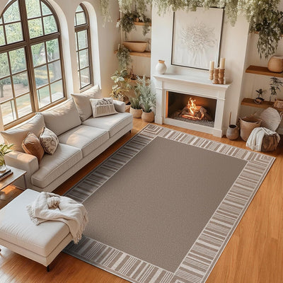 Alfombra patio lavable 8x10ft gris pardo