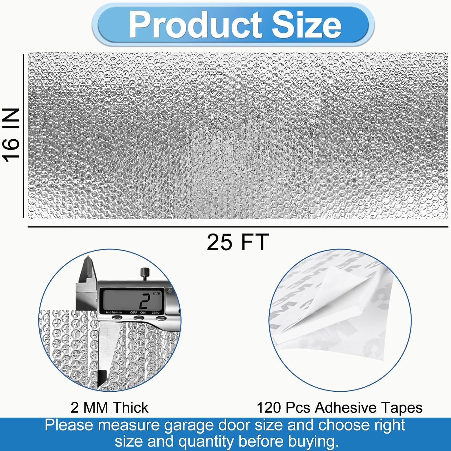 Rollo aislamiento reflectante doble burbuja 16x25pulg