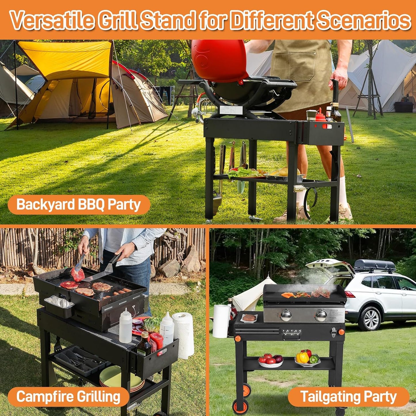 Mesa parrilla aire libre Blackstone 17/22pulg plegable