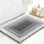 Alfombras baño 18x24pulg antideslizantes microfibra suaves gris