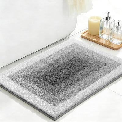 Alfombras baño 18x24pulg antideslizantes microfibra suaves gris