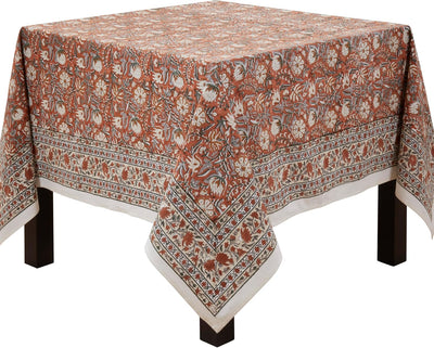 Mantel floral algodón 70x70pulg