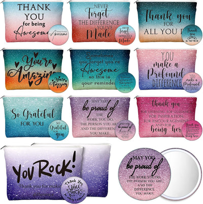 60 Pzas Bolsas Maquillaje Lona Inspiradoras para Mujeres