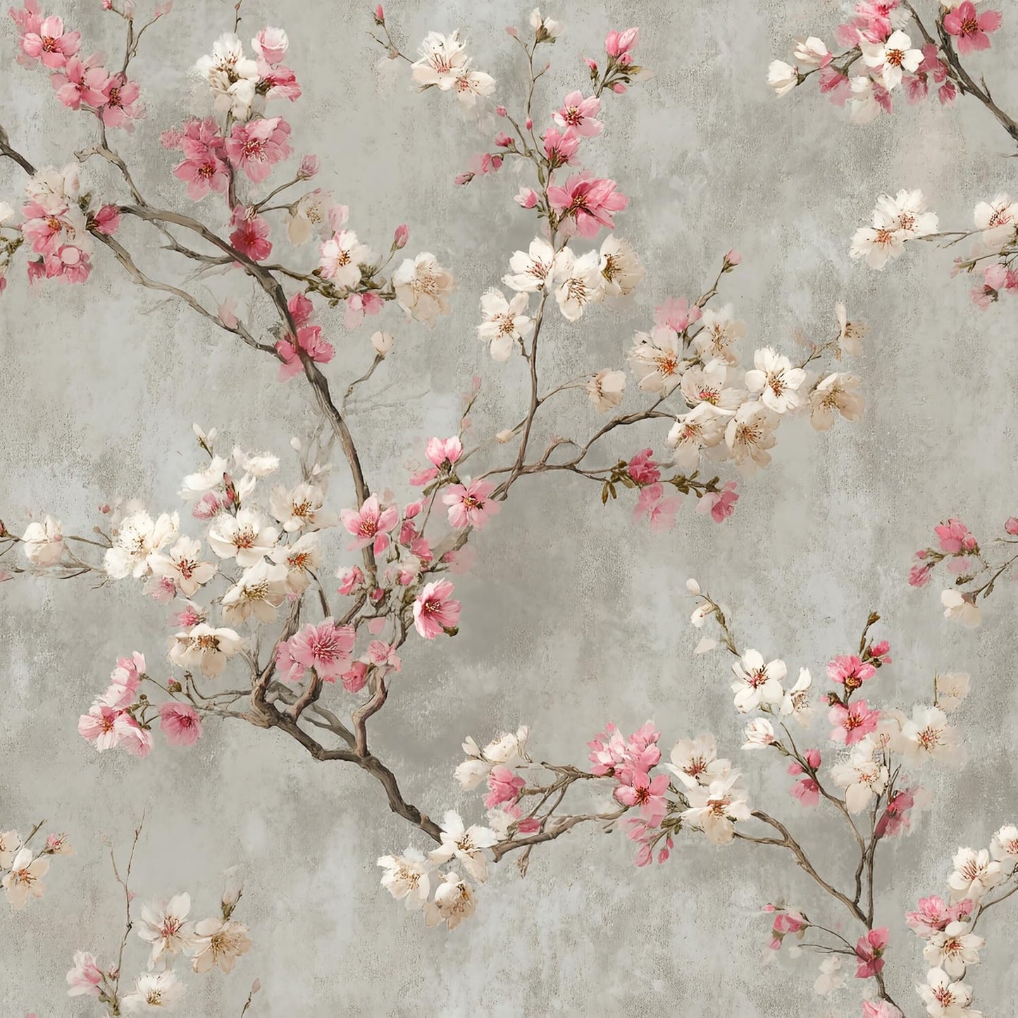 Papel tapiz autoadhesivo flores ramas 17.7x118pulg