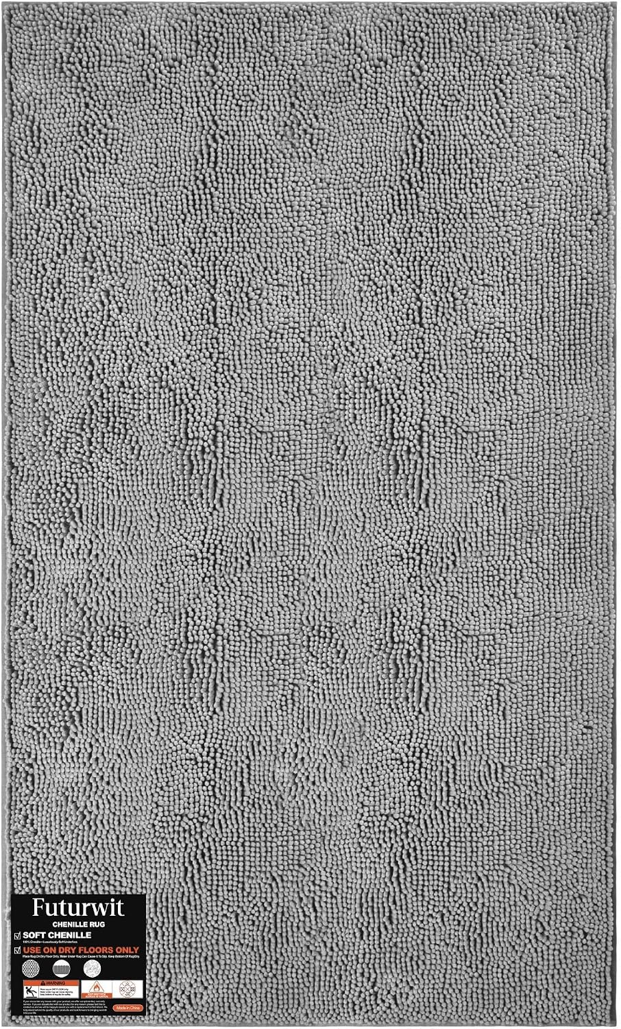 Tapete puerta perro 60x36pulg chenilla absorbente antideslizante