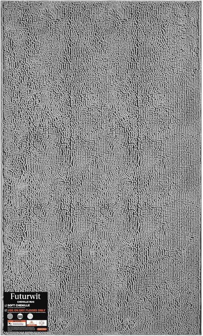 Tapete puerta perro 60x36pulg chenilla absorbente antideslizante
