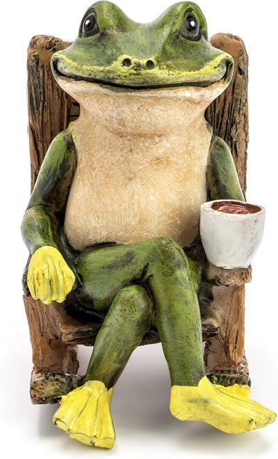 Estatua rana jardín mini 2pulg figura exterior hadas