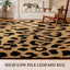 Alfombra leopardo 8x10ft felpa suave antideslizante sala dormitorio