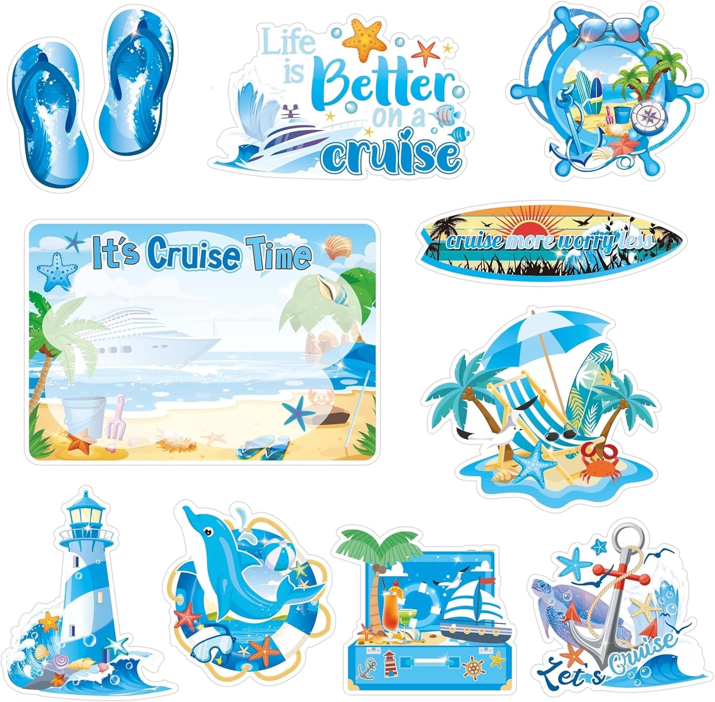 11 Pzas imanes náuticos decoración puerta crucero
