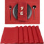 Set 6 Manteles Lino Rojo Claro 14x19pulg Doblado