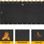 Protector calor parrilla cubierta ignífuga negra 3x10pies