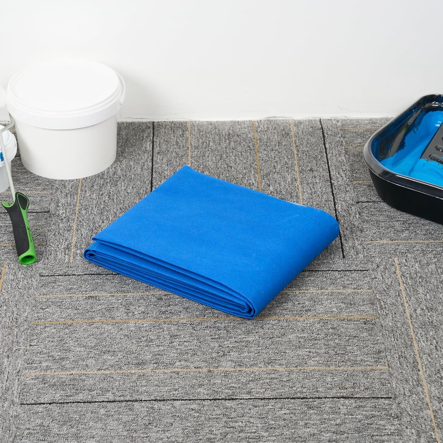 Paño caída 4x15ft plástico azul impermeable antideslizante