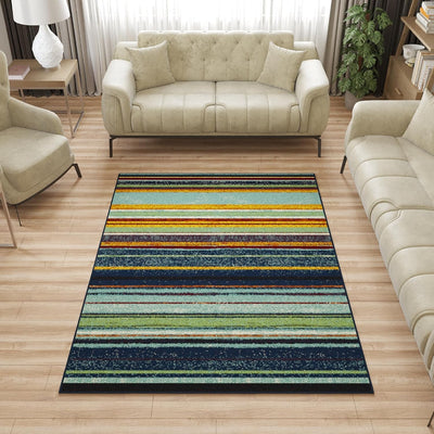 Alfombra 5x6ft 6pulg antideslizante para sala y dormitorio
