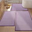3 Pzas Tapetes Baño Morado Antiderrap Absorbente Secado Rápido