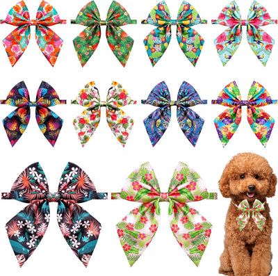 10 Corbatines Ajustables para Perros Niños Gatos Cuello Lazo Floral