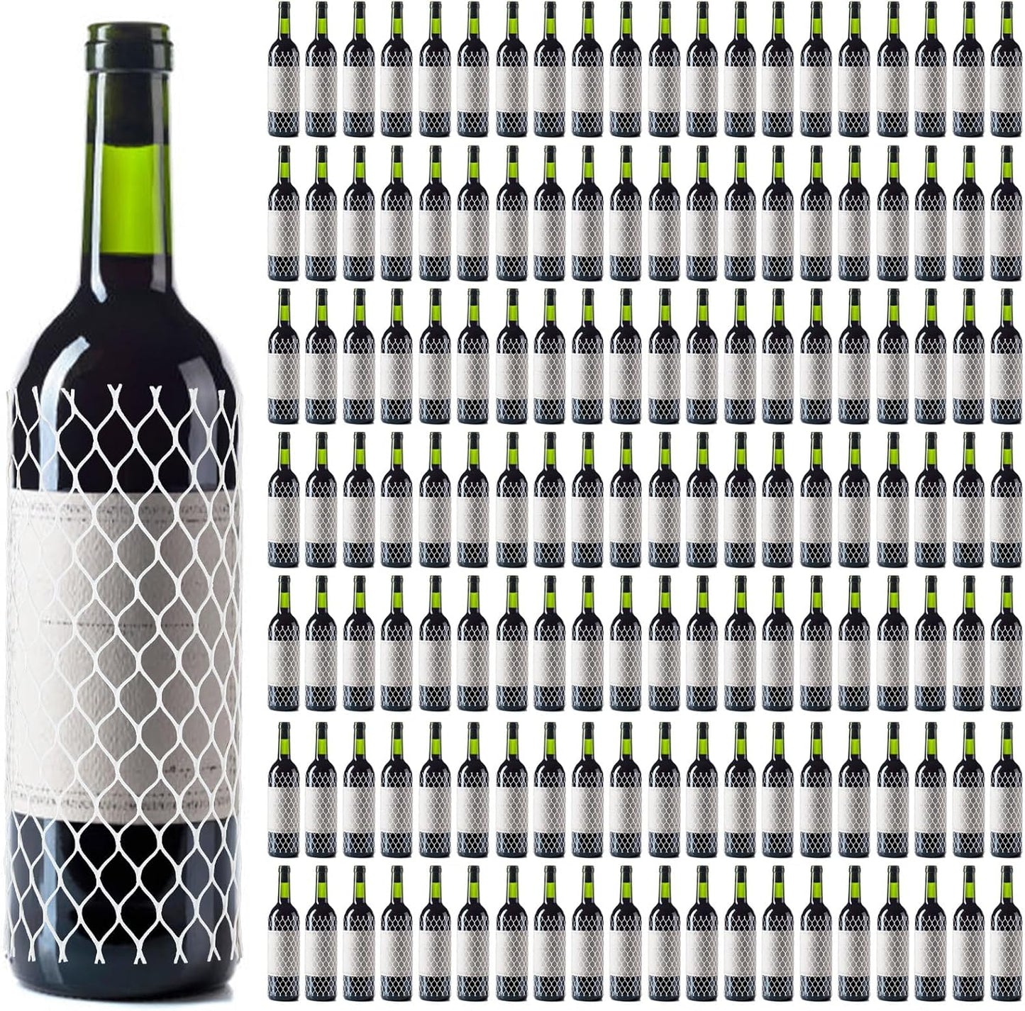 Fundas protectoras de malla para botellas de vino 7.8pulg