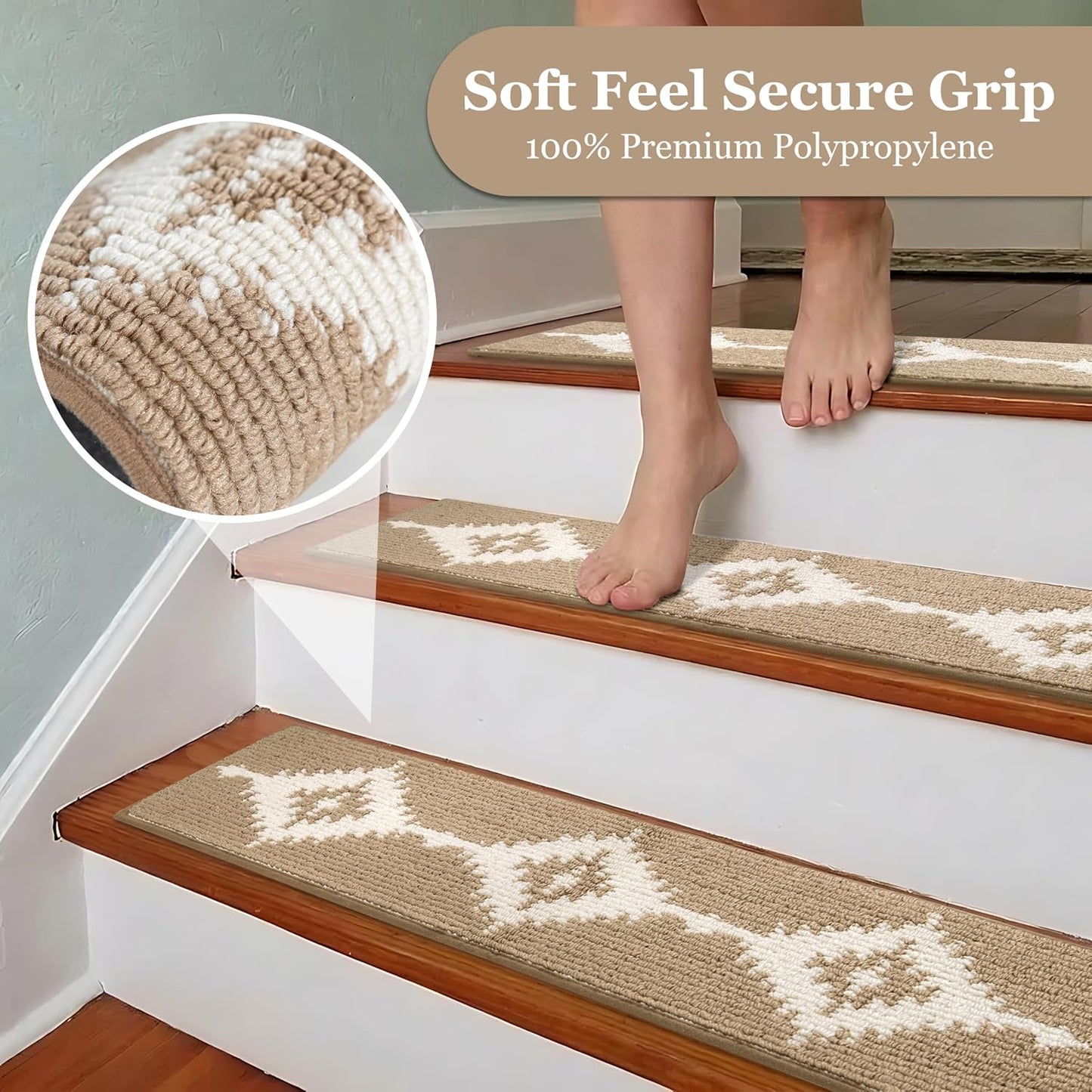 Protectores escaleras madera antideslizante 8x30 4uds