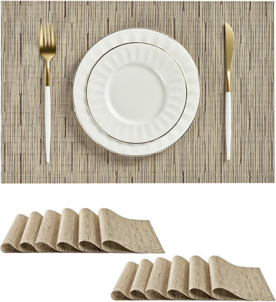 Set 24 Manteles Marrón Claro Resistentes Calor Antiderrap