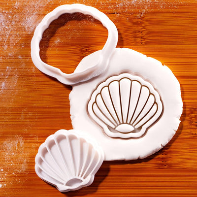 Juego de mini cortador de galletas Seashell para decorar cupcakes y fondant temática playa