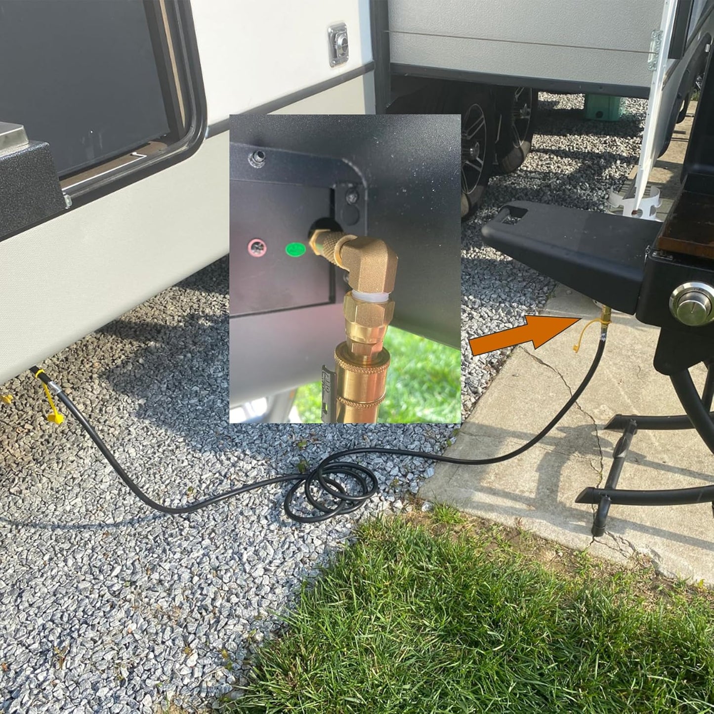 Accesorios conexión rápida propano RV 1/4pulg gas baja presión