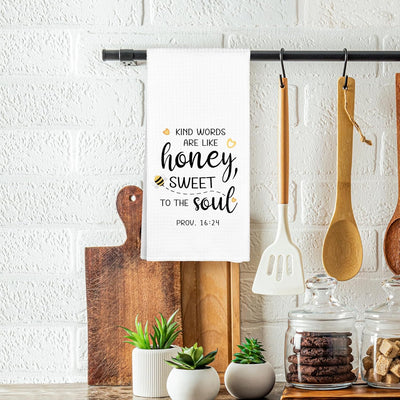 Toalla de cocina decorativa con versículo bíblico 16 x 24 pulgadas