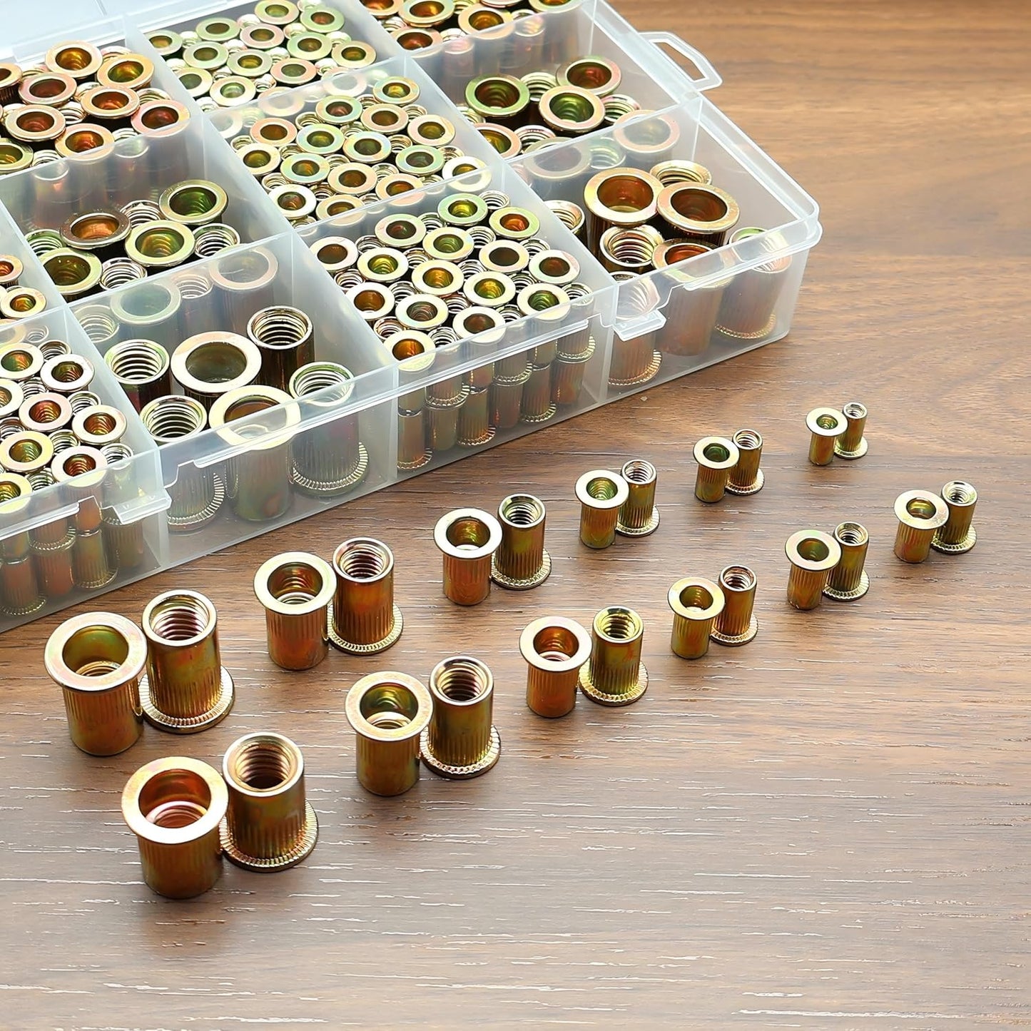 Kit 420 Tuercas Métricas y SAE Acero Carbono