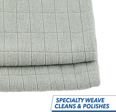 Paño microfibra 12x12pulg paquete 2 para limpieza húmeda y seca