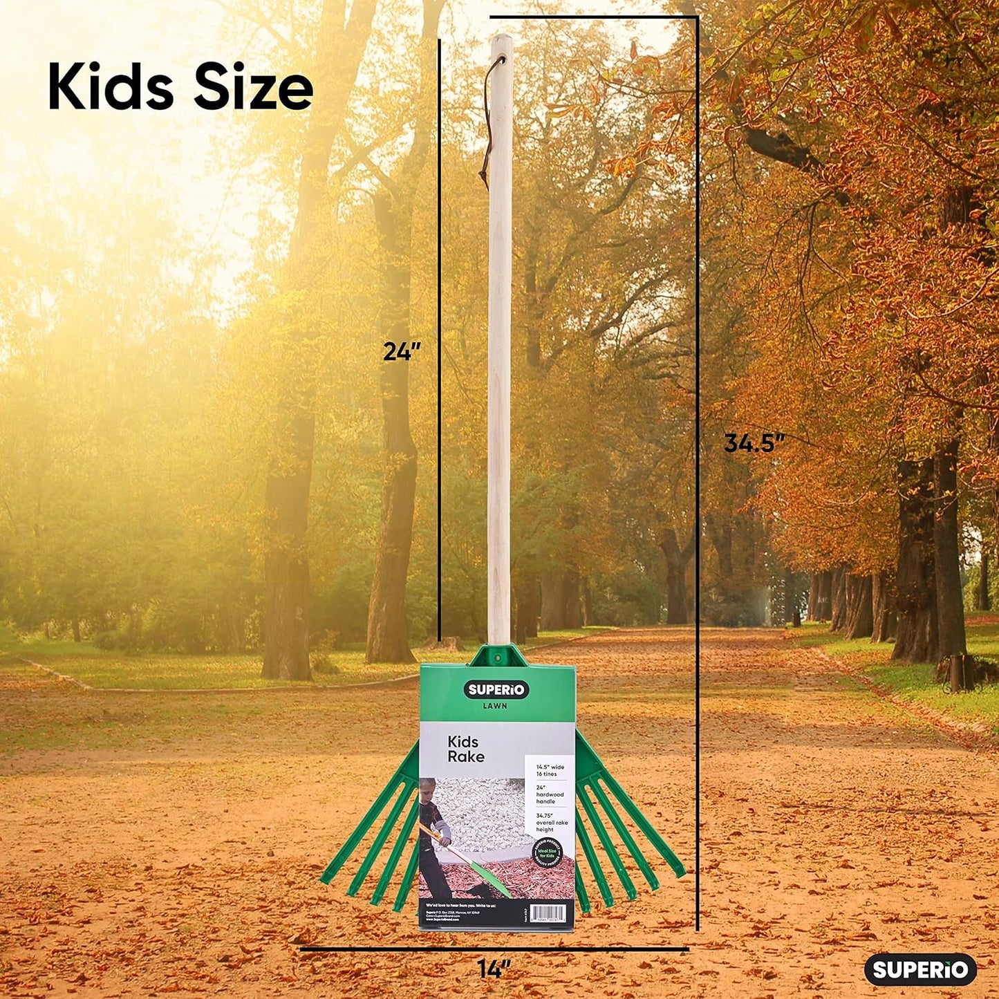 Rastrillo niños mango madera púas plástico 34