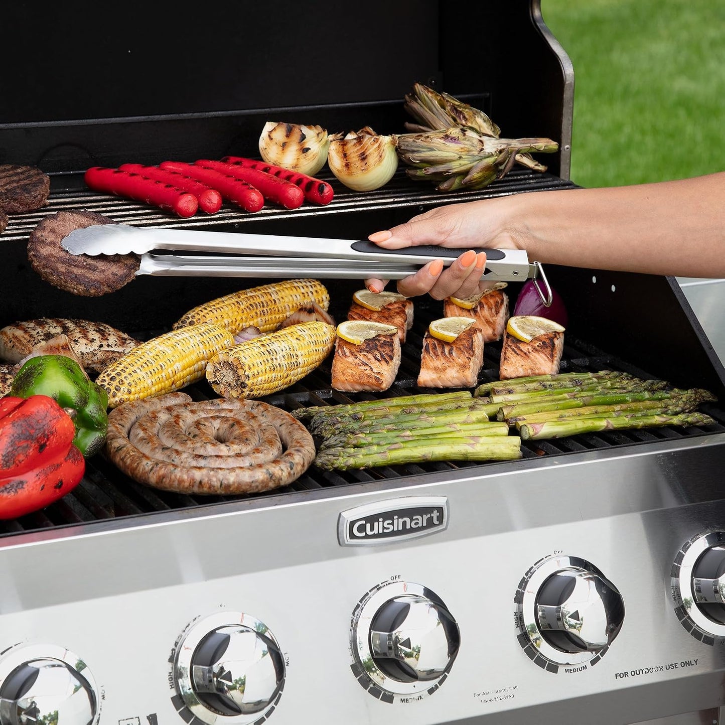 Juego 2 Pzas Pinzas Parrilla Barbacoa
