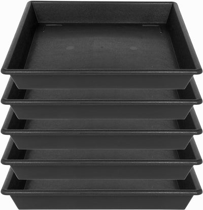 5 Platillos Cuadrados Plástico 6-20pulg para Plantas Resistente