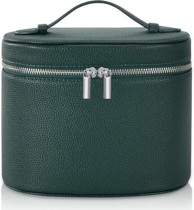 Bolsa maquillaje viaje con divisor color verde