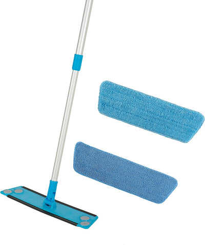 Kit fregador giratorio microfibra con 2 almohadillas