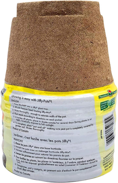 Maceta turba redonda 5pulg set 6 color marrón
