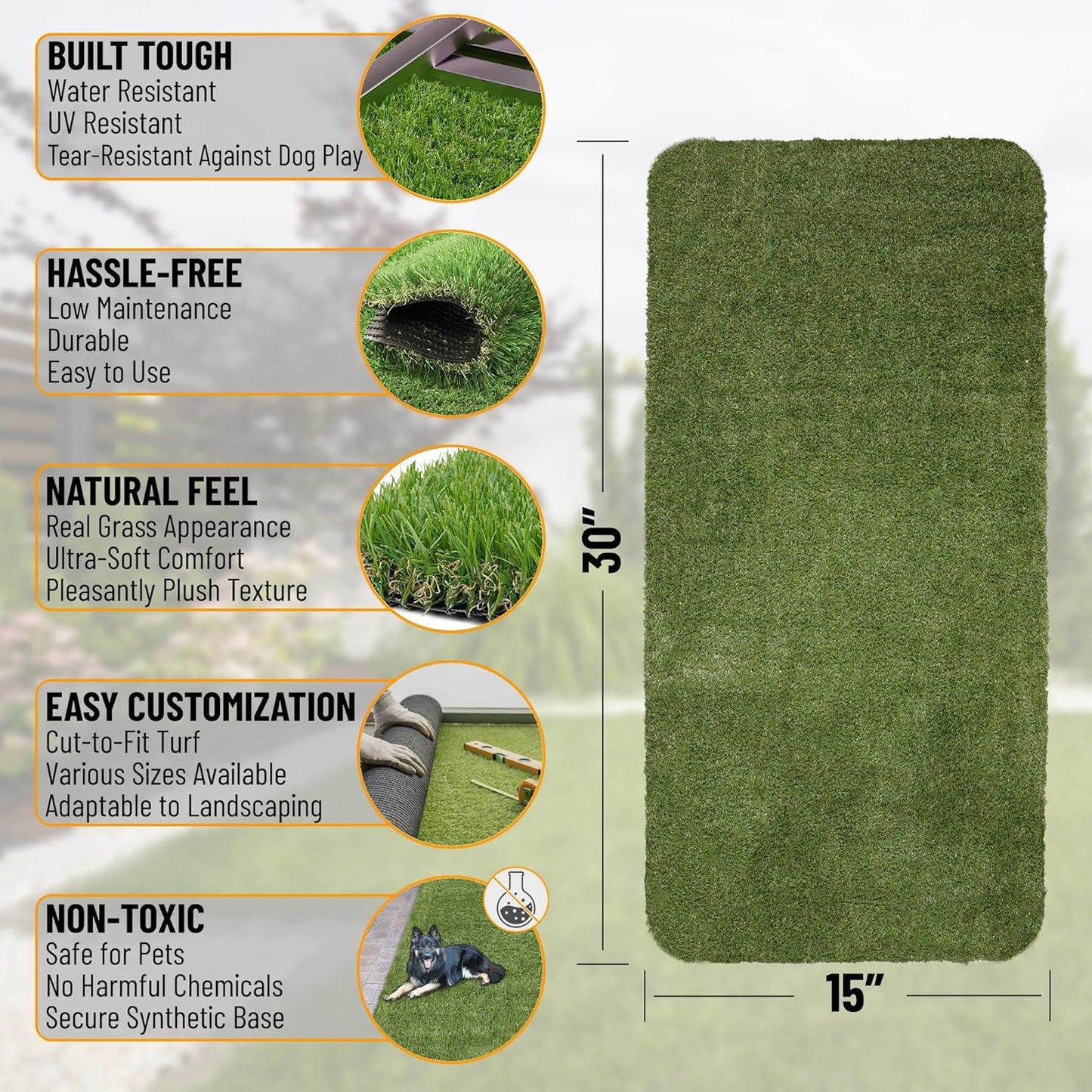 Almohadilla entrenamiento cachorro 15x30pulg reutilizable orina