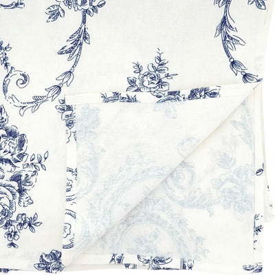 Manta de mesa tela lino floral 60x120pulg