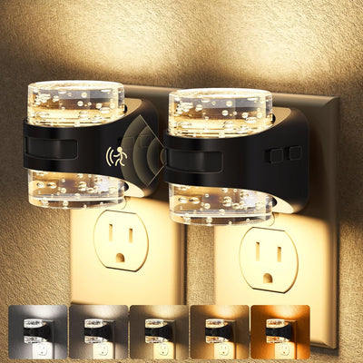 Luz Nocturna LED Regulable con Sensor 2en1 Burbuja