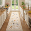 Alfombra lavable pasillo antideslizante baja altura beige