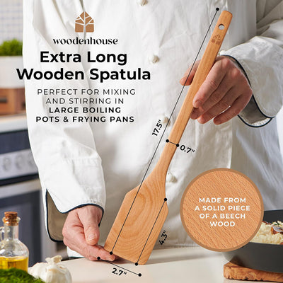 Cuchara larga madera 17.5pulg pala cangrejo rancho
