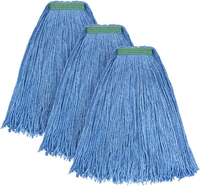Paquete 3 Trapeadores Piso Algodón 24oz Cuerda Resistente Bucles