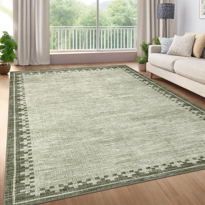 Alfombra vintage 9x12pulg resistente para sala y comedor