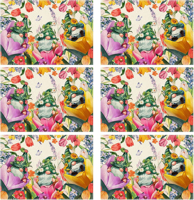 Set 6 manteles tulipanes 12x18pulg para fiesta