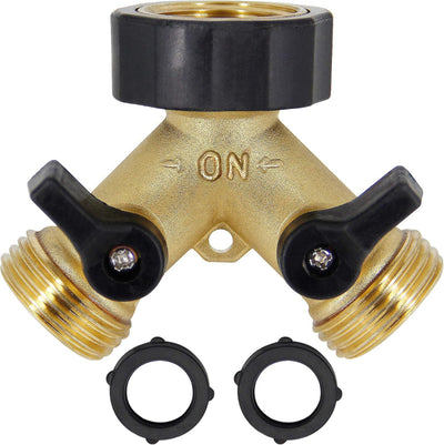 Conector Y manguera latón 3/4pulg 1 pack