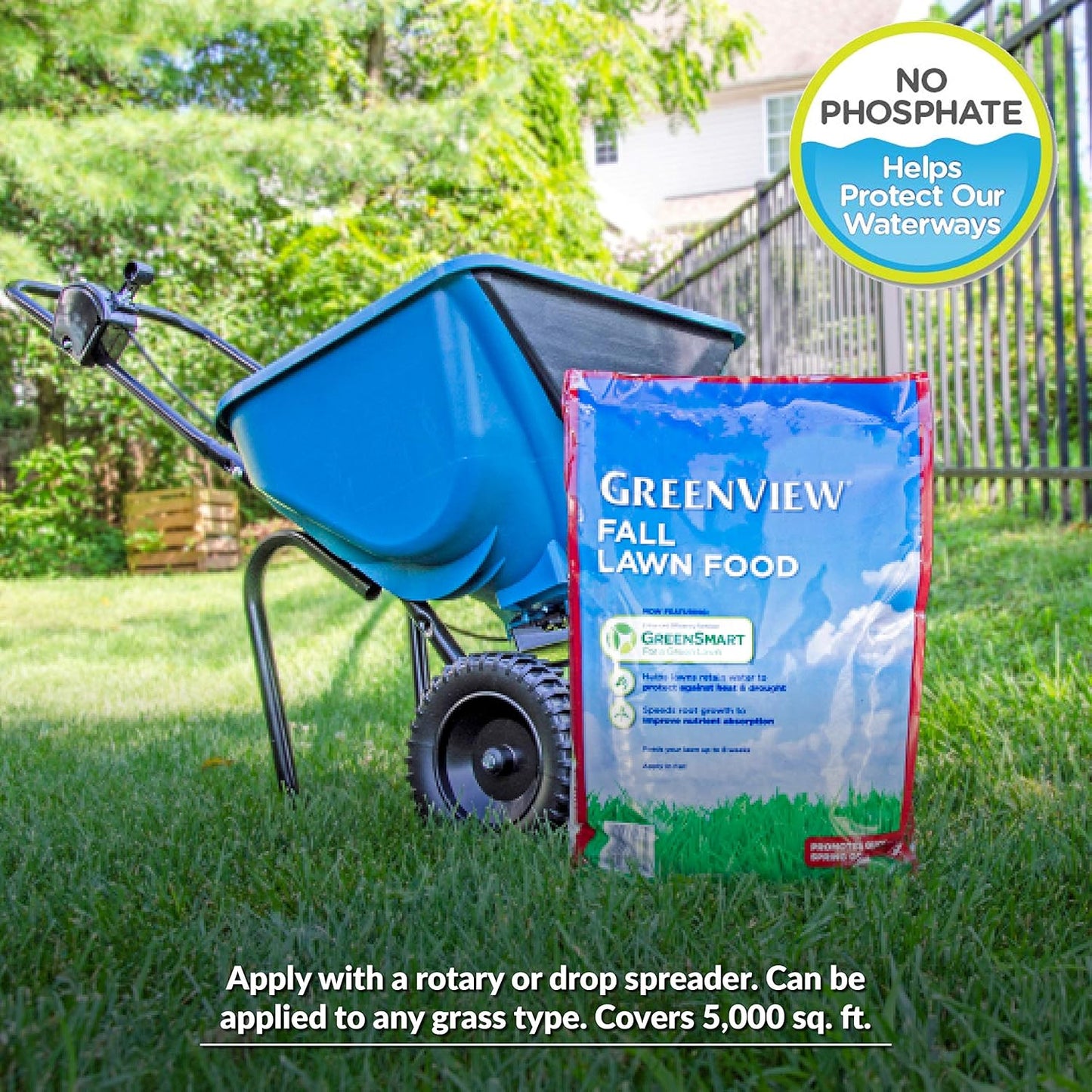 Fertilizante GreenSmart eficiencia mejorada para césped otoño