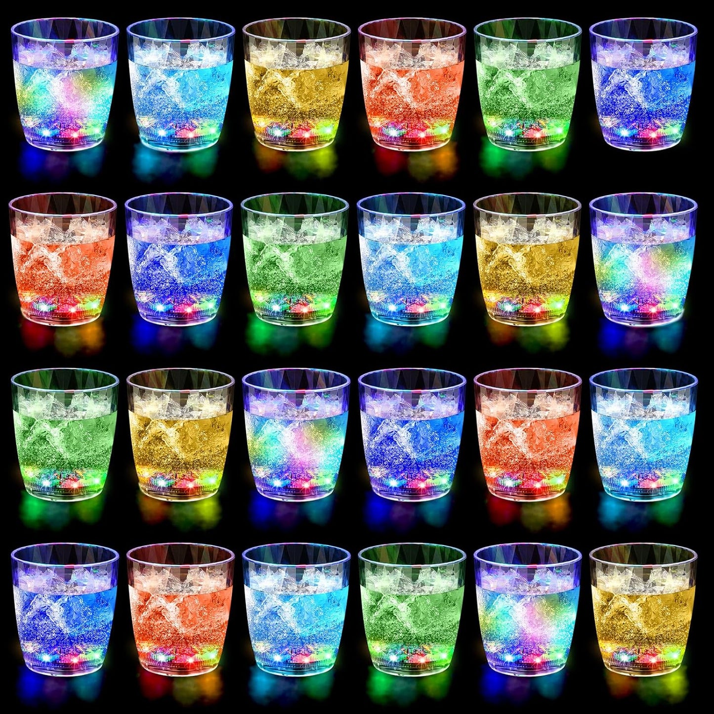 Vasos plástico LED 10oz con luz activada por liquido