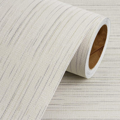 Papel tapiz tela hierba 15.8x197pulg beige neutro autoadhesivo