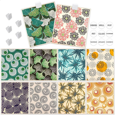 10 Pzas Paños cocina reutilizables antiarañazos celulosa