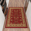 Tapete cocina 2'7x6' antideslizante resistente manchas rojo
