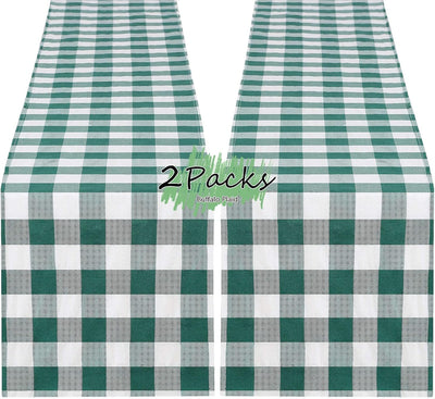 Camino de mesa a cuadros de tela rectangular 13 x 108 pulgadas mantel de búfalo para interior y exterior