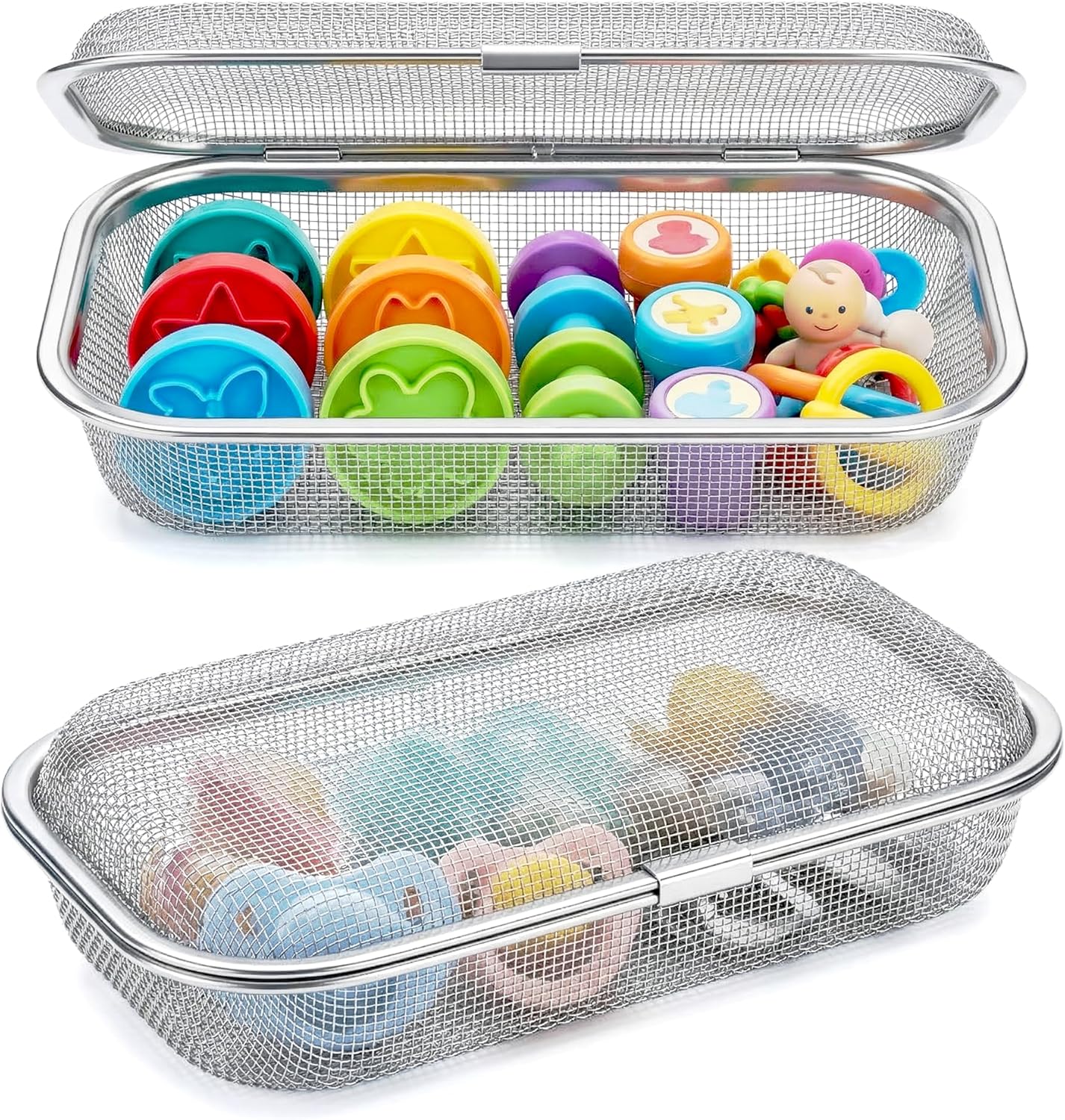 Cesta acero inox 18/8 para lavavajillas 12 mallas resistente