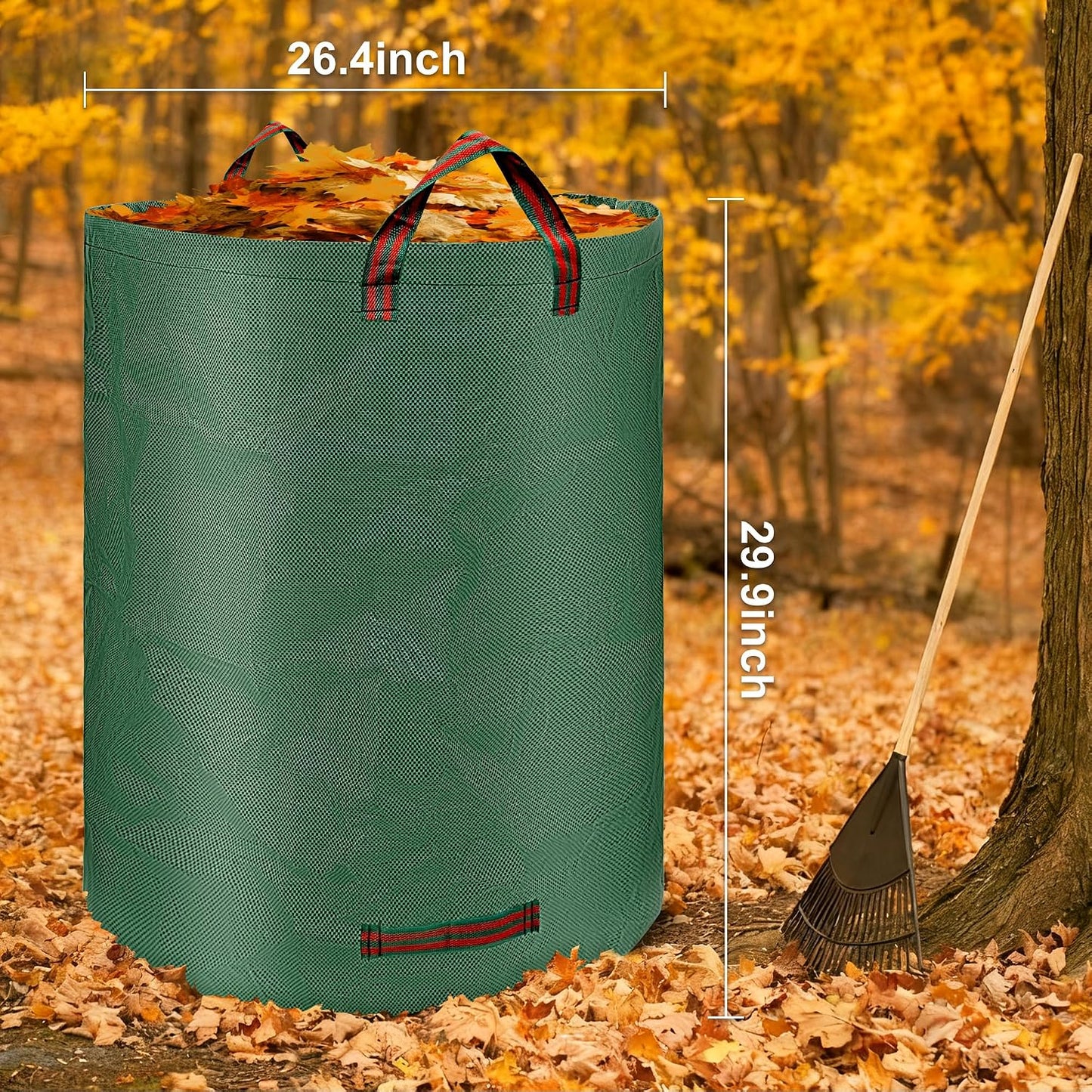 Bolsa almacenamiento hojas reutilizable 72gal